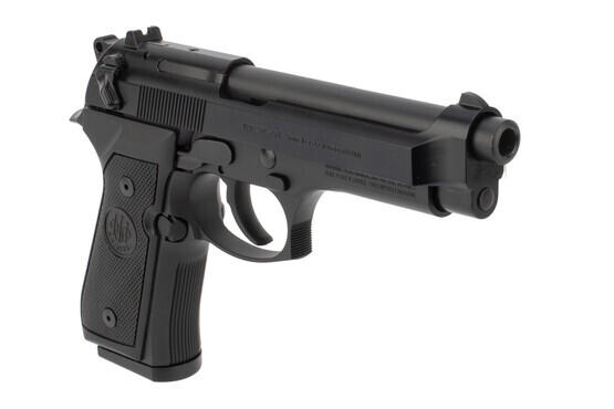 Beretta 92FS 9mm handgun features a 4.9 inch barrel